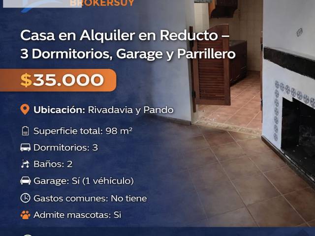 #RE2058 - Casa para Alquiler en Montevideo - UY-MO - 1